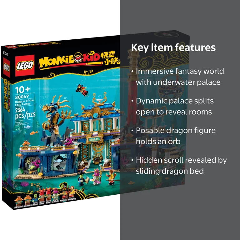 LEGO, Monkie Kid Dragon of the East Palace Set, 80049, Multicolor