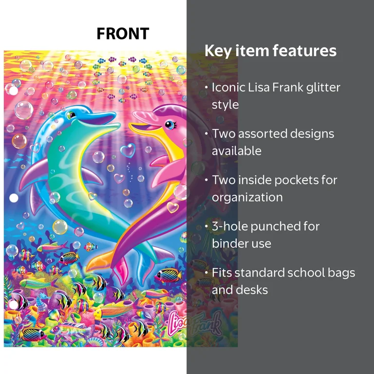 Glitter 2 Pocket Paper Folder for Back to School & College