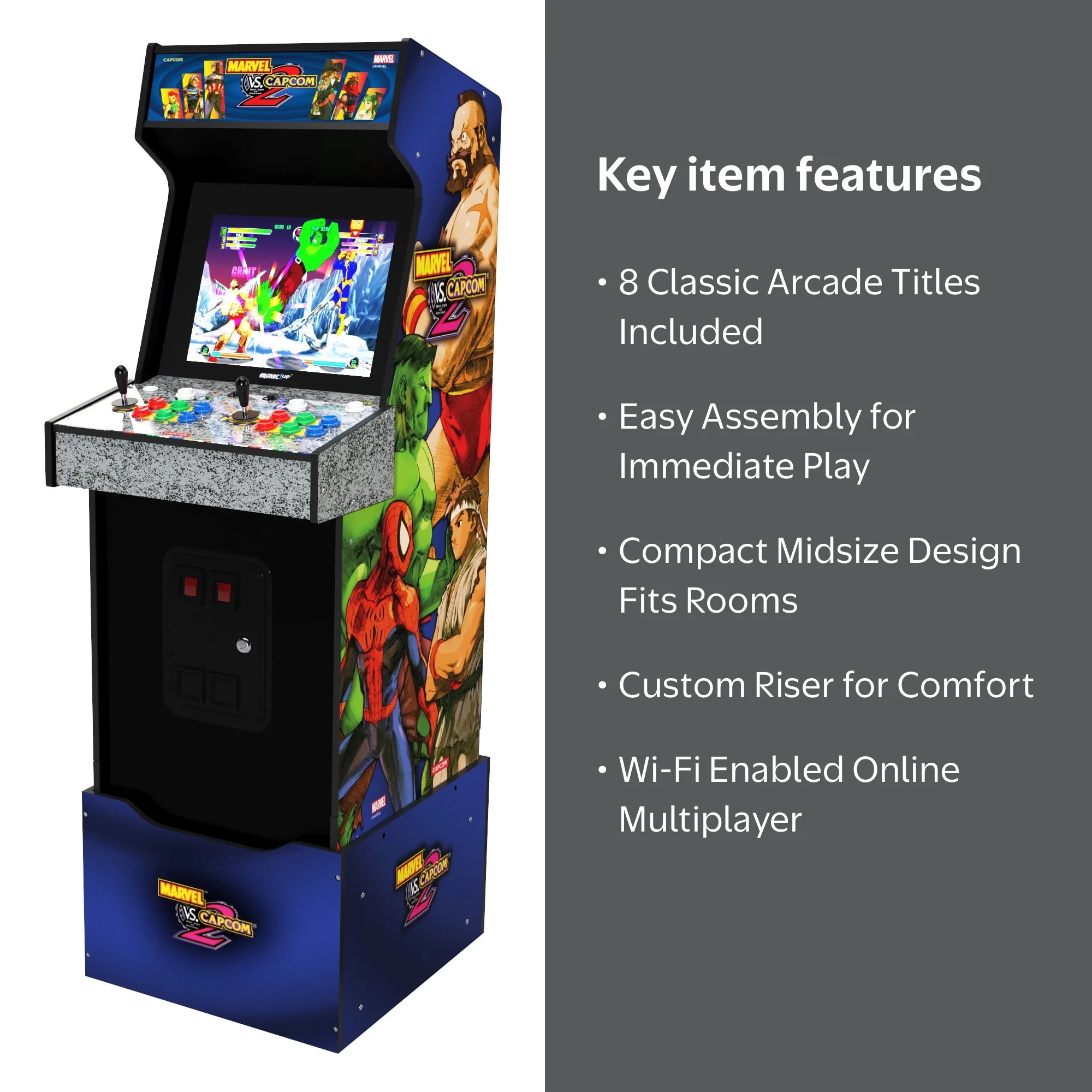 Arcade1up X-Men Street Fighter Game Cabinet: Marvel vs Capcom 2