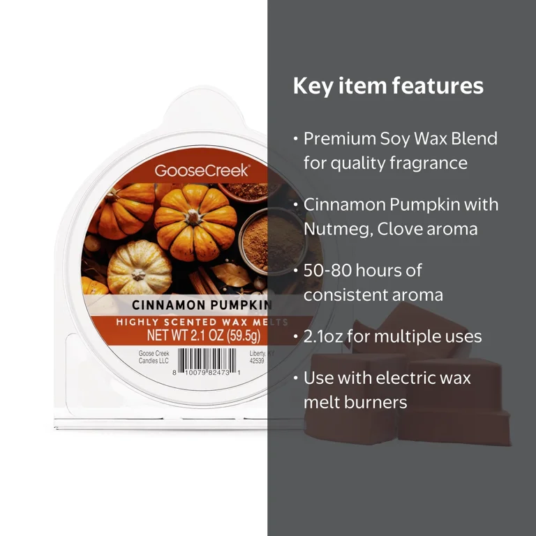 Goose Creek Cinnamon Pumpkin Scented Wax Melts, 2.1oz. - Walmart.com