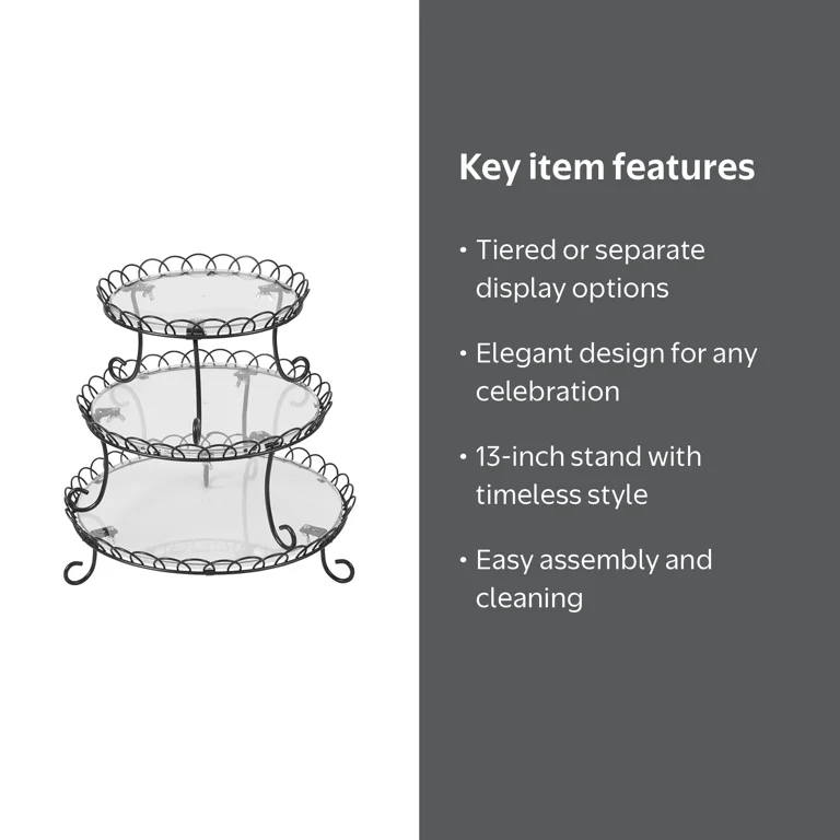 Wilton, 3-Tier Customizable Steel Cupcake and Treat Stand, 13-inch