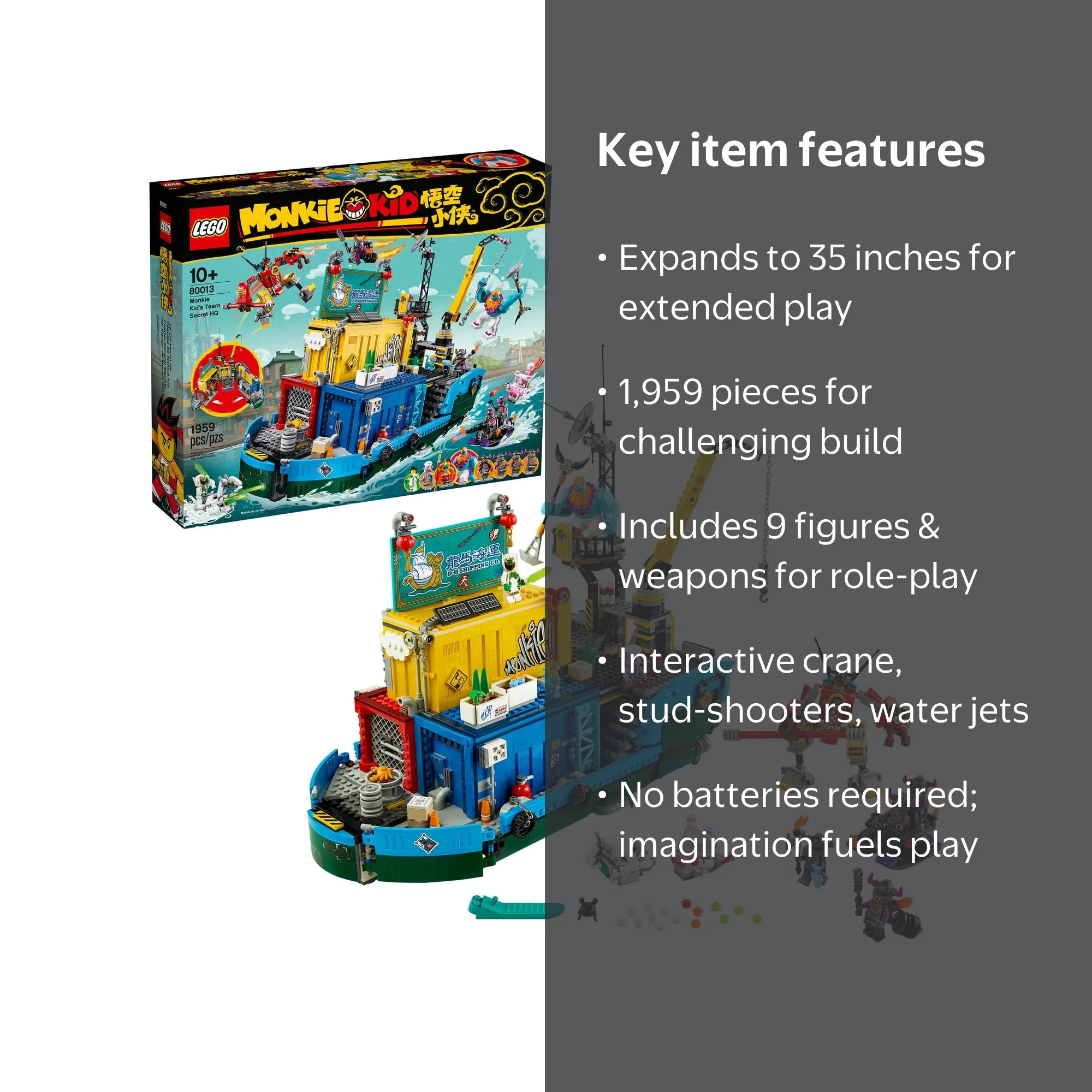 Free Shipping! Lego Monkie Kid's Team Secret HQ - Walmart.com