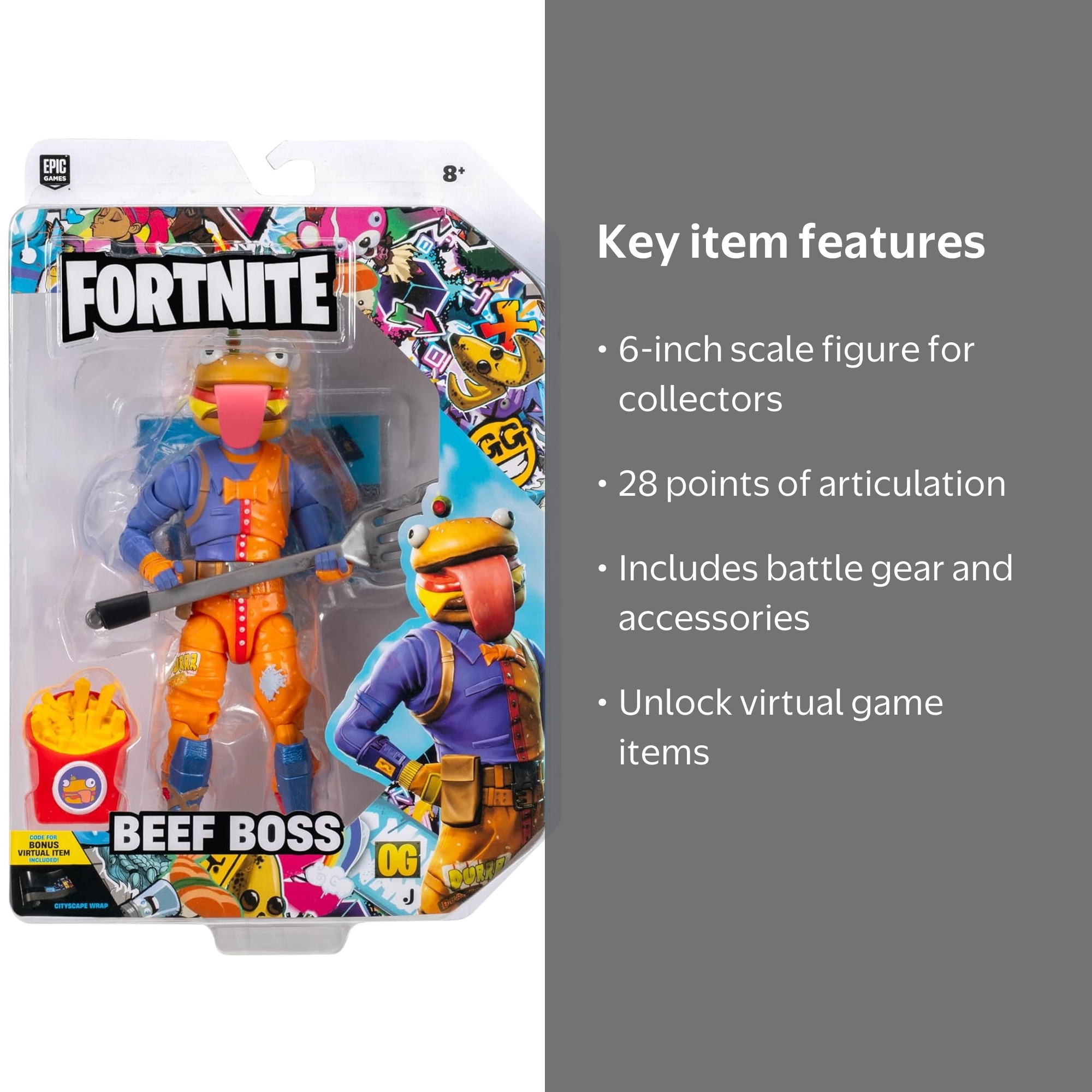ビーフボス　Fortnite Fortnite Legendary Series Beef Boss Action Figure (Includes Code