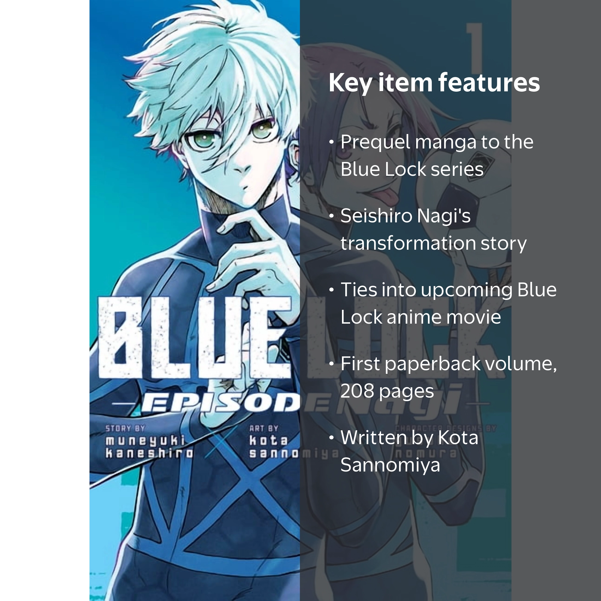 Kota Sannomiya, Manga, Blue Lock Episode Nagi, Paperback - Walmart.com
