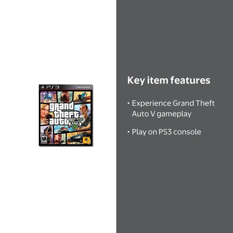 Grand Theft Auto, PS3 Game, GRAND THEFT AUTO V, PlayStation 3