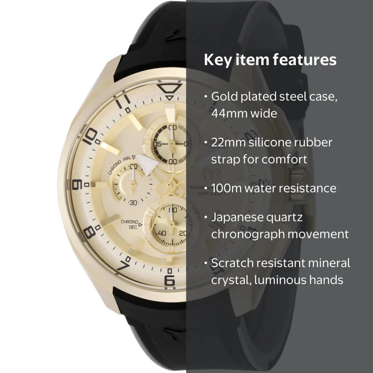 Technomarine Ocean Chronograph Quartz Gold Dial Men's Watch TM