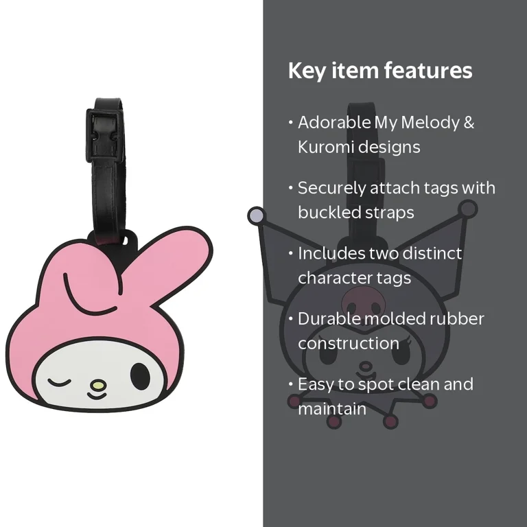 メロアス NICE to meet YOU !! komadoトランクショルダー Bioworld My Melody and Kuromi Luggage Tag 2-Pack - Adorable Travel