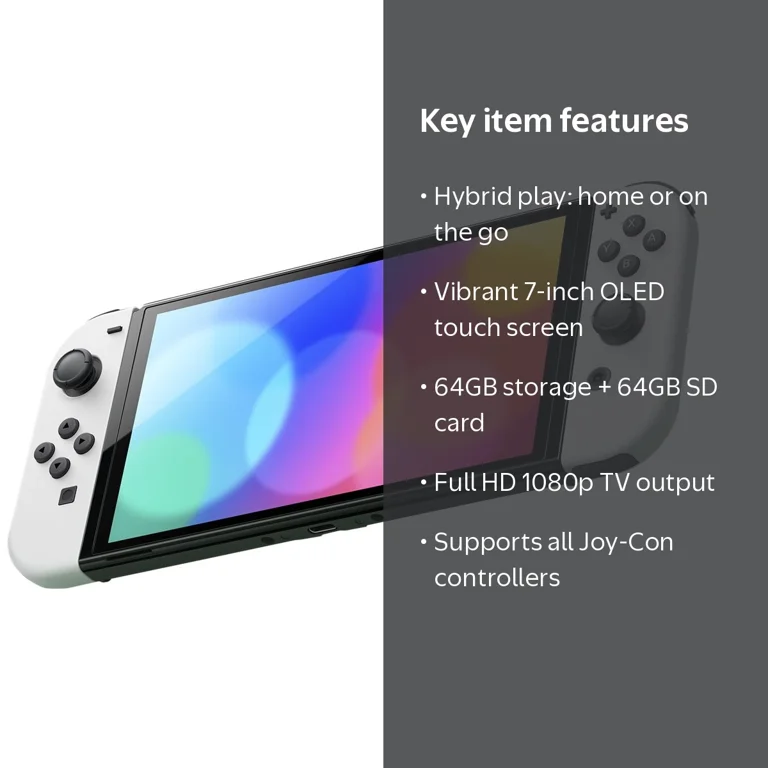 Nintendo Switch OLED - Home TV Game Console - Full HD - Black