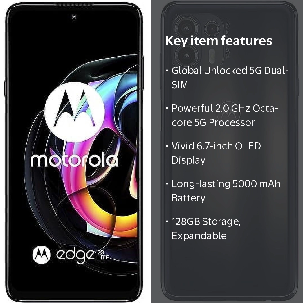 Motorola Moto Edge 20 Lite 5G 128GB 6GB RAM | Brand New Unlocked