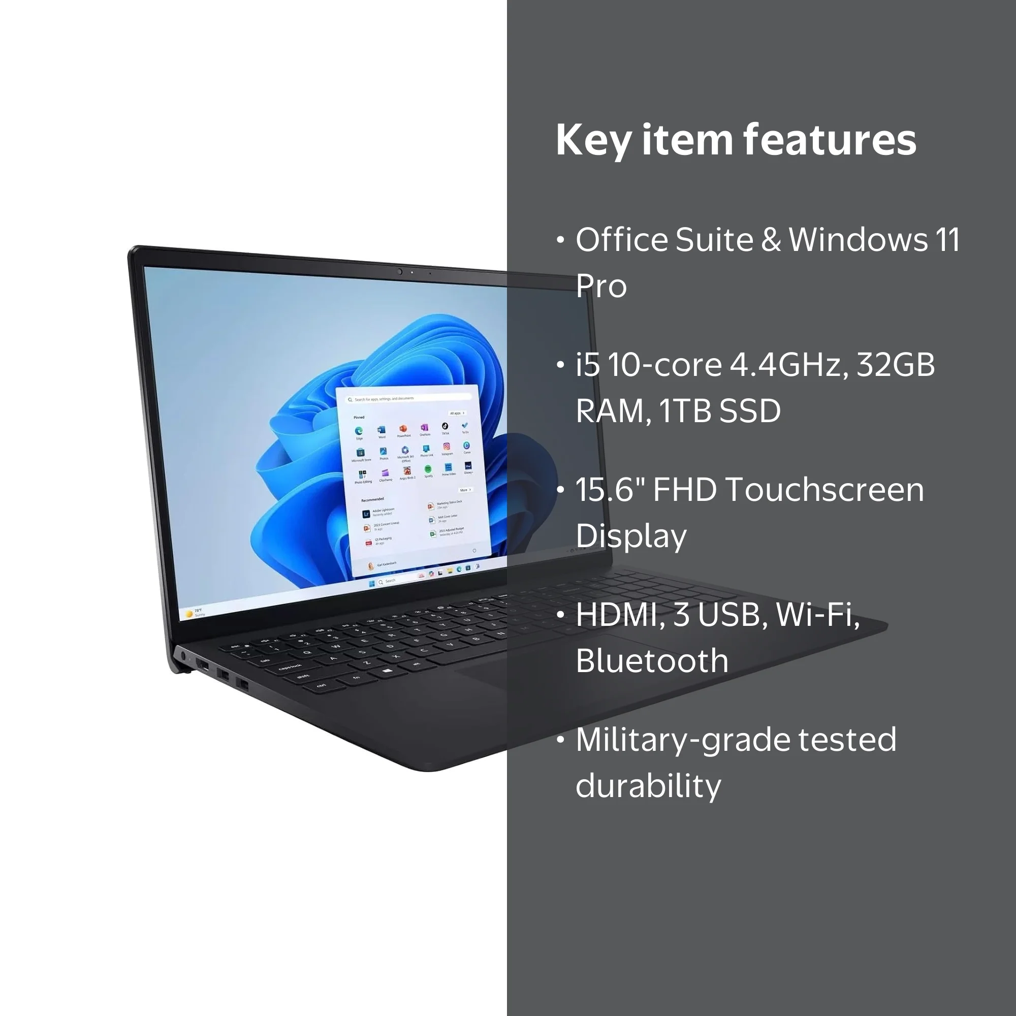 Dell Inspiron 15 3520 Business Laptop - with Microsoft Office