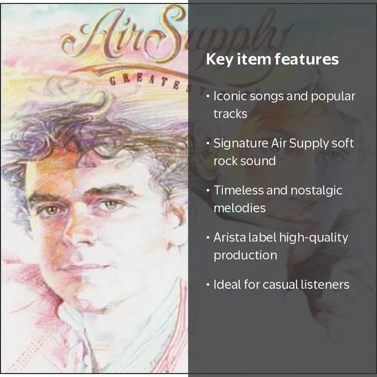 Arista Air Supply Greatest Hits CD - 078221802420 - Walmart.com