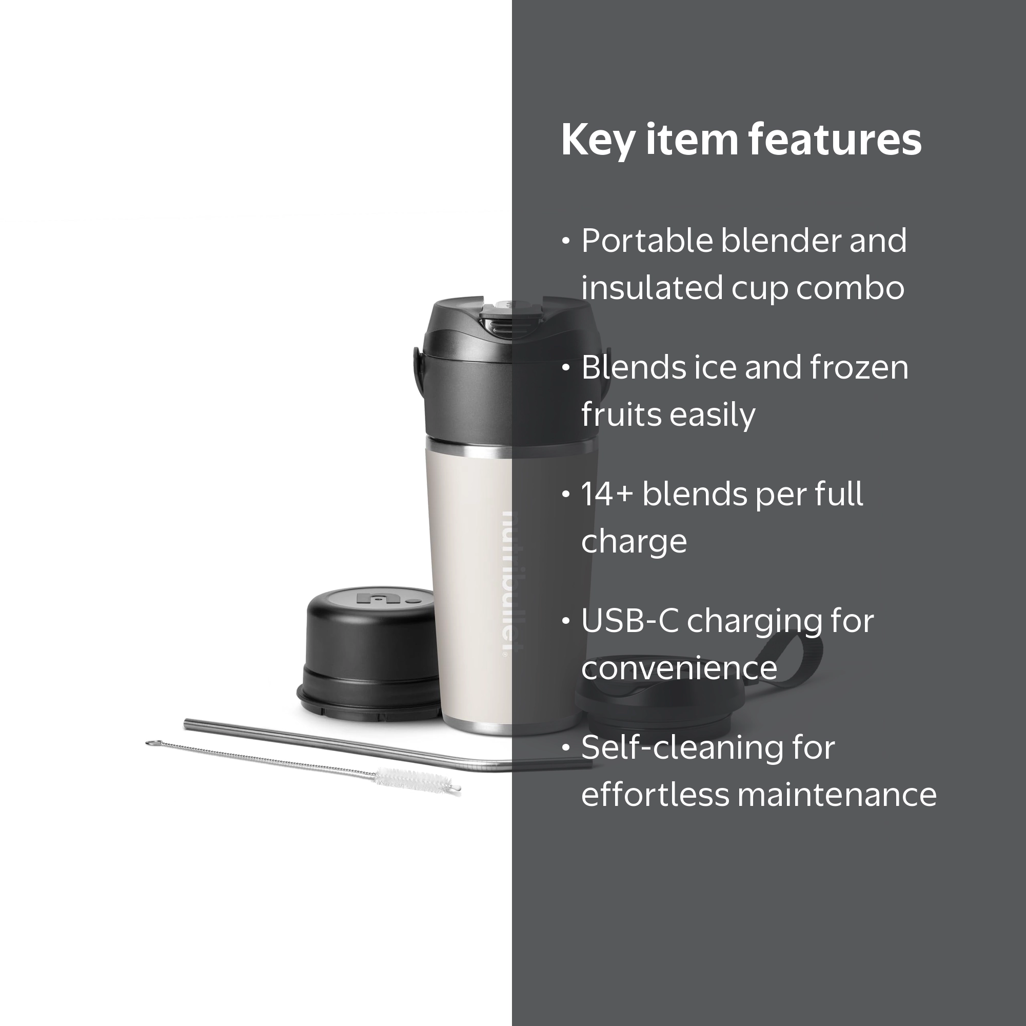nutribullet Flip Portable Blender with Insulated Cup, Cordless