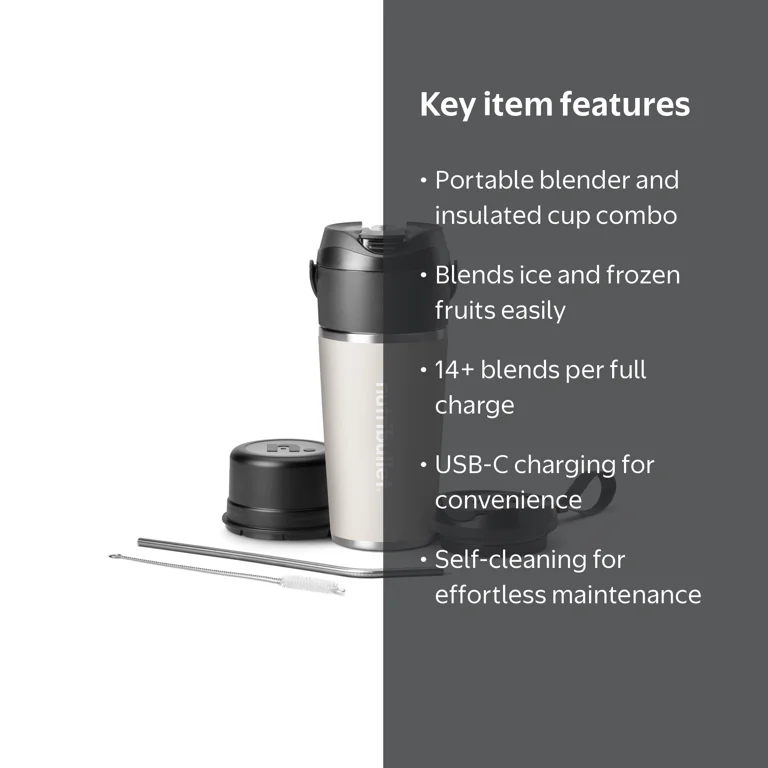 nutribullet Flip Portable Blender with Insulated Cup, Cordless