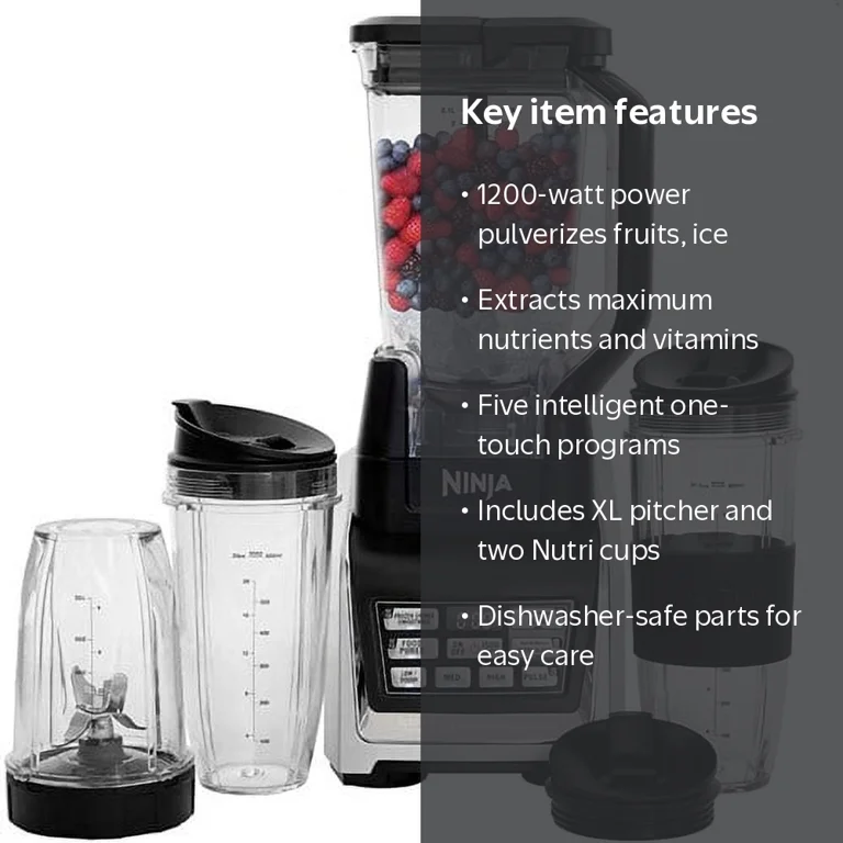 Nutri Ninja®| Ninja Blender Duo™ with Auto-iQ® BL642 | 1200W Power