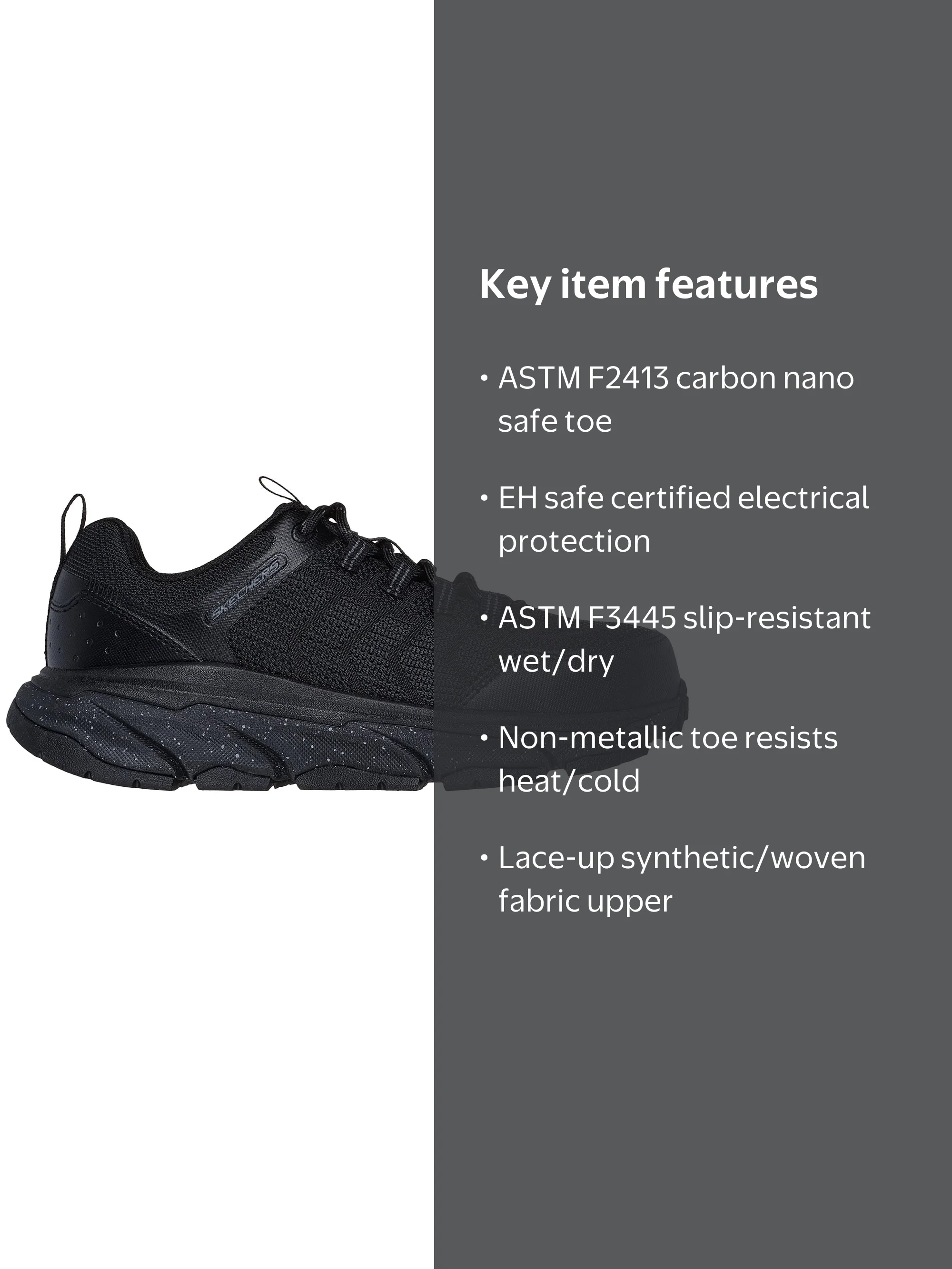 Skechers Work Women's D'Lux Journey Nixxy Slip Resistant Carbon