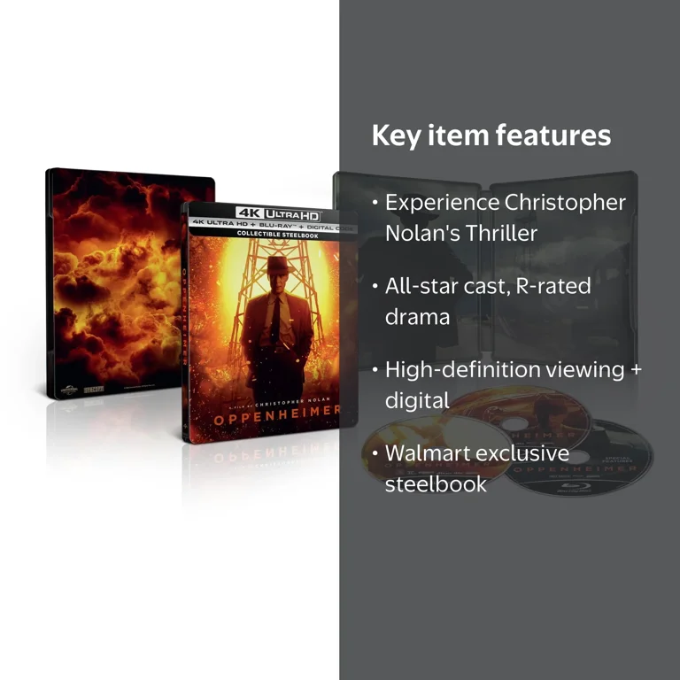 Oppenheimer (Walmart Exclusive) (Collectible Steelbook) (4K Ultra