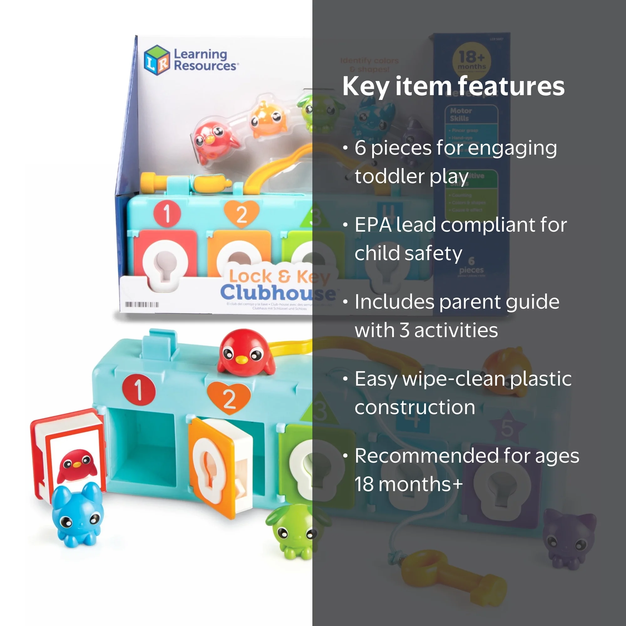 Learning Resources Lock & Key Clubhouse, Toddler Combination Lock