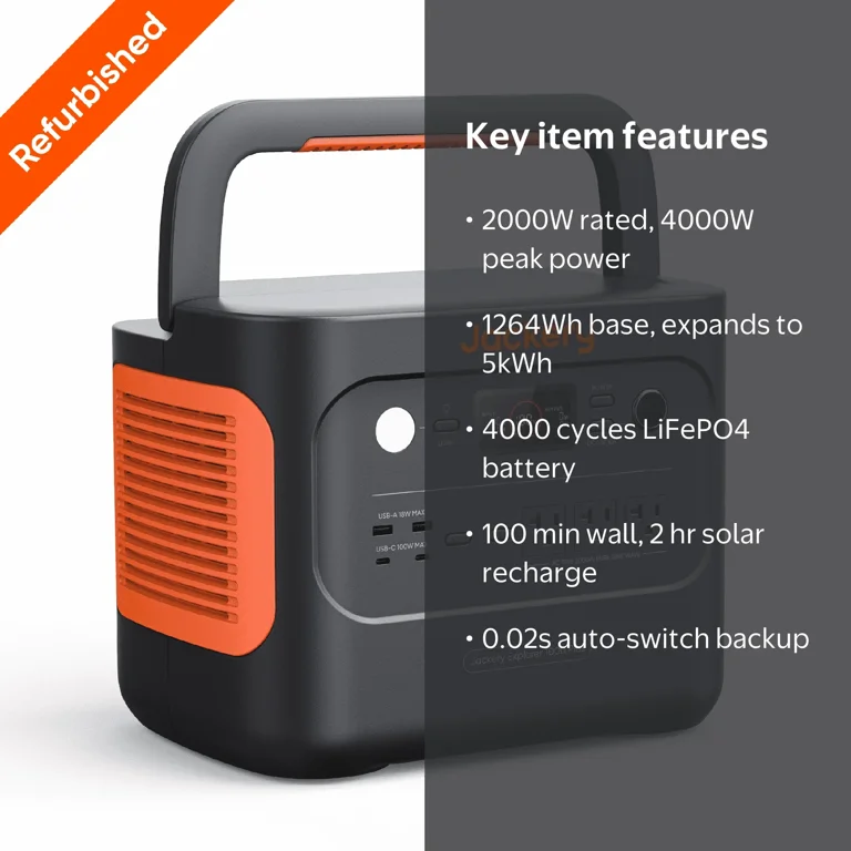 Jackery Explorer 1000 Plus Portable Power Station,1264Wh Solar