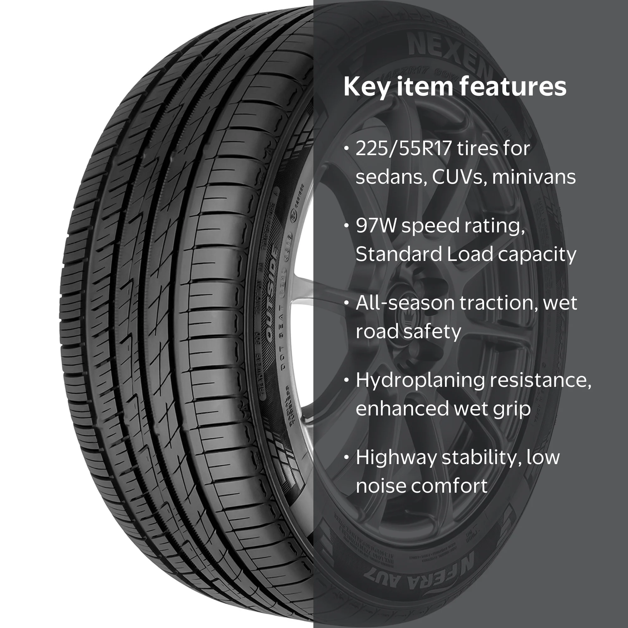 Nexen N'Fera AU7 UHP All Season 225/55R17 97W Passenger Tire
