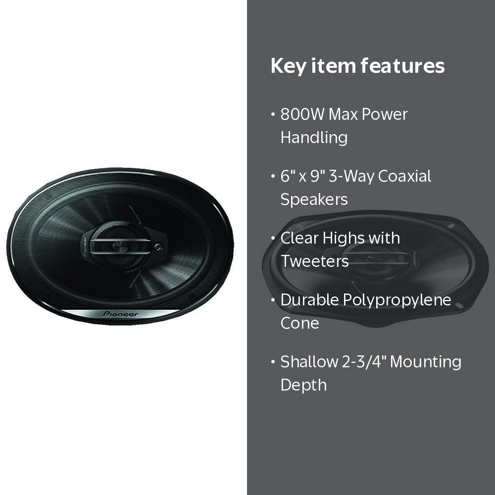 Pioneer TS-G6930F 3-Way Coaxial Car Speakers - Walmart.com