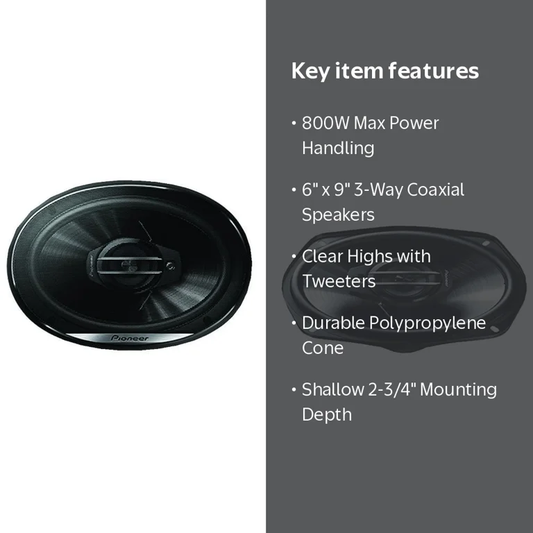 Pioneer TS-G6930F 3-Way Coaxial Car Speakers - Walmart.com
