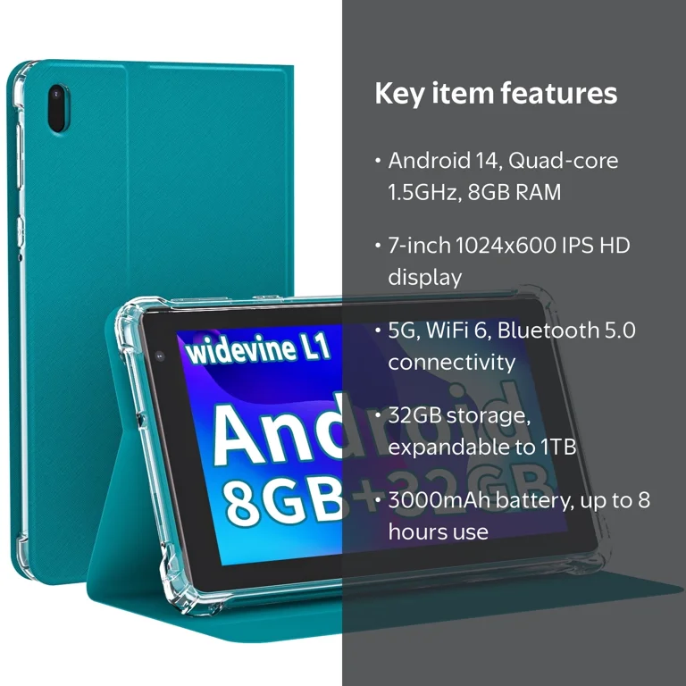 ATOZEE, Android Tablet, 7 Inch, Expandable 32GB to 1TB, 5G WiFi 6