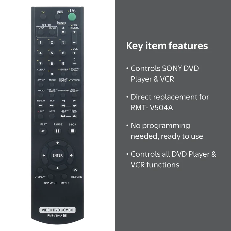 New RMT-V504A Remote Control for SONY RMT-V501A SLV-D100 SLV-D380P