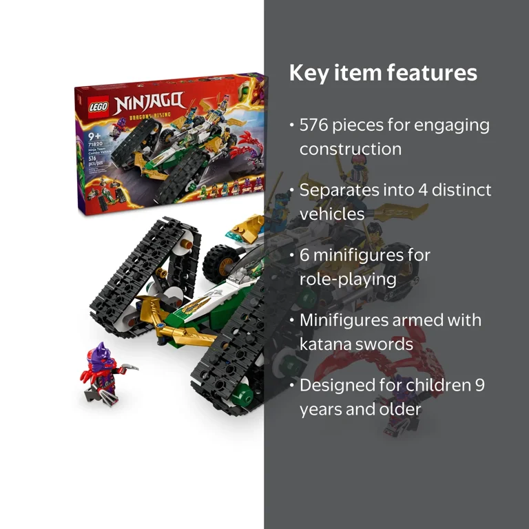 LEGO, NINJAGO Ninja Team Combo Vehicle, 71820, 4 in 1 Ninja