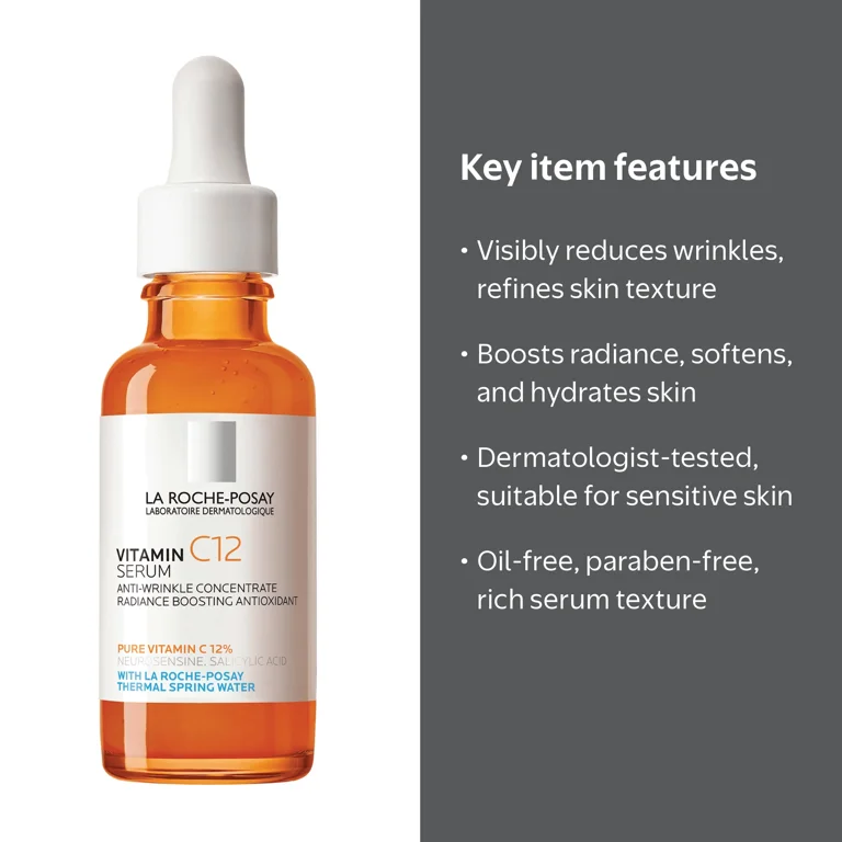 La Roche-Posay Facial Vitamin C Anti-Aging Face Serum, 1.0 FL.OZ