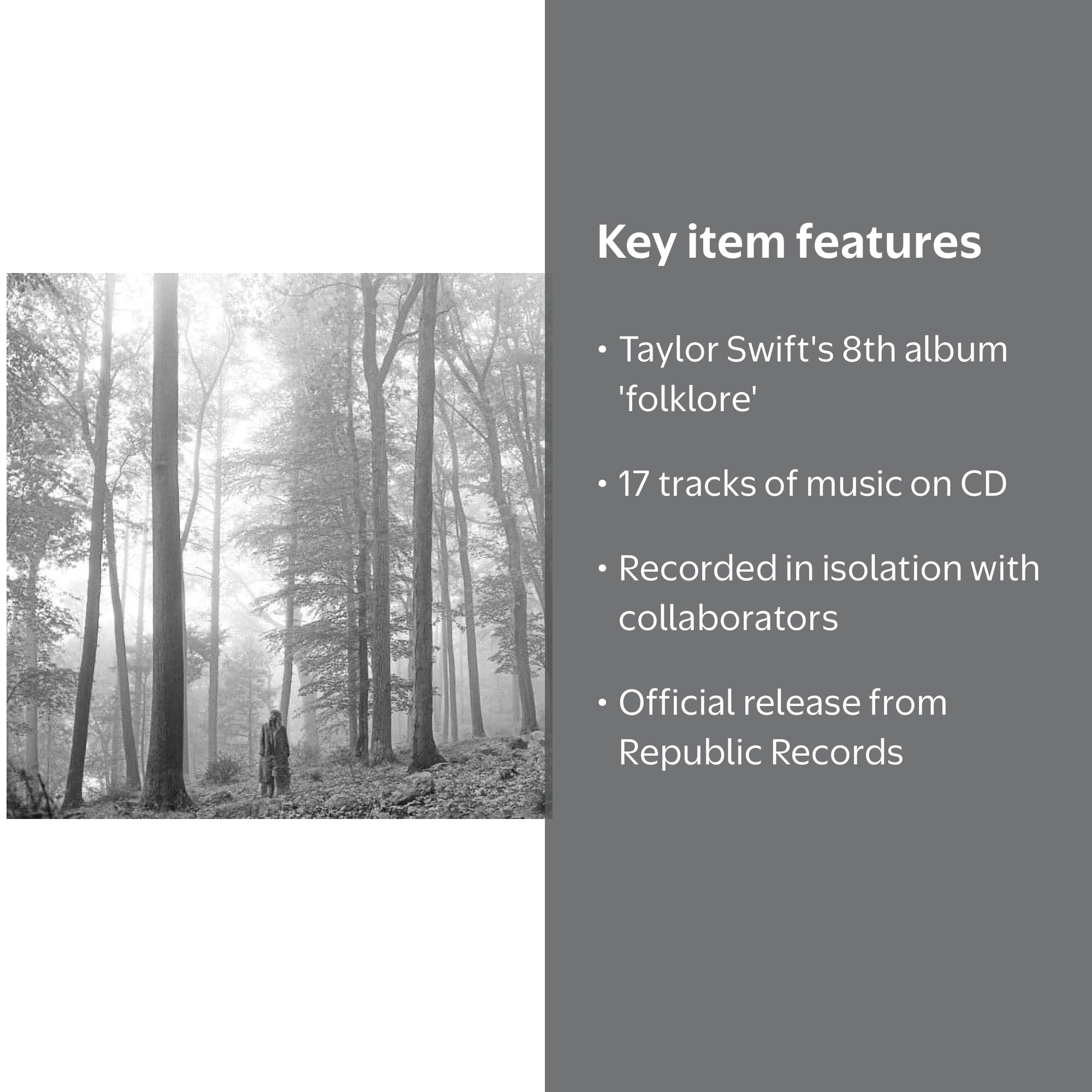 Taylor Swift - Folklore - Music & Performance - CD - Walmart.com