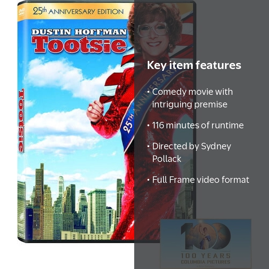 Sony Pictures Entertainment, Tootsie DVD, PG Comedy, 116 minutes