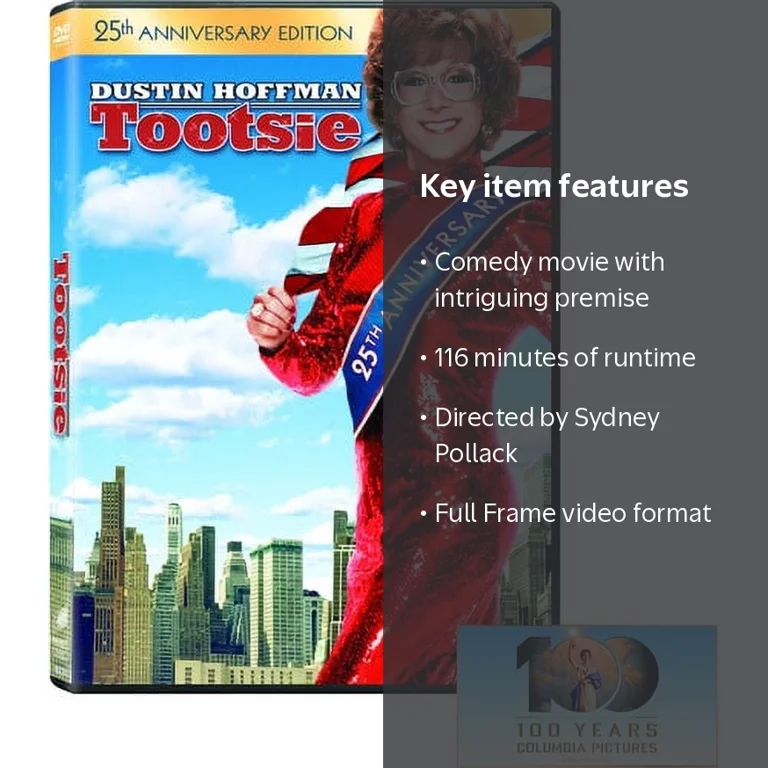 Sony Pictures Entertainment, Tootsie DVD, PG Comedy, 116 minutes