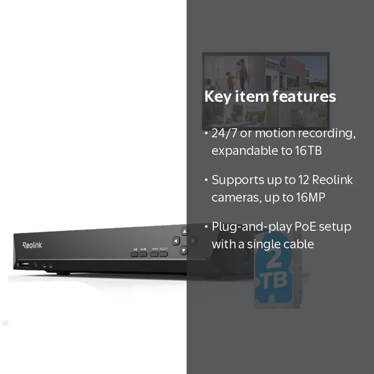 Reolink RLN8-410 PoE NVR 8-Channel for 24/7 Continuous Recording