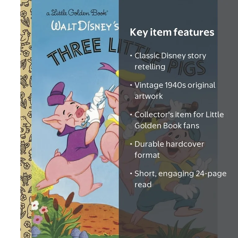 Little Golden Book The Three Little Pigs (Disney Classic