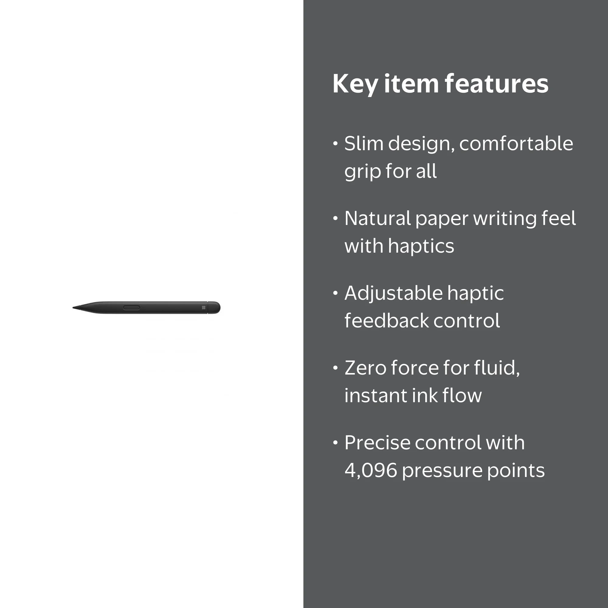 Microsoft, Surface Slim Pen 2, Model 3XY-00001, Black - Walmart.com
