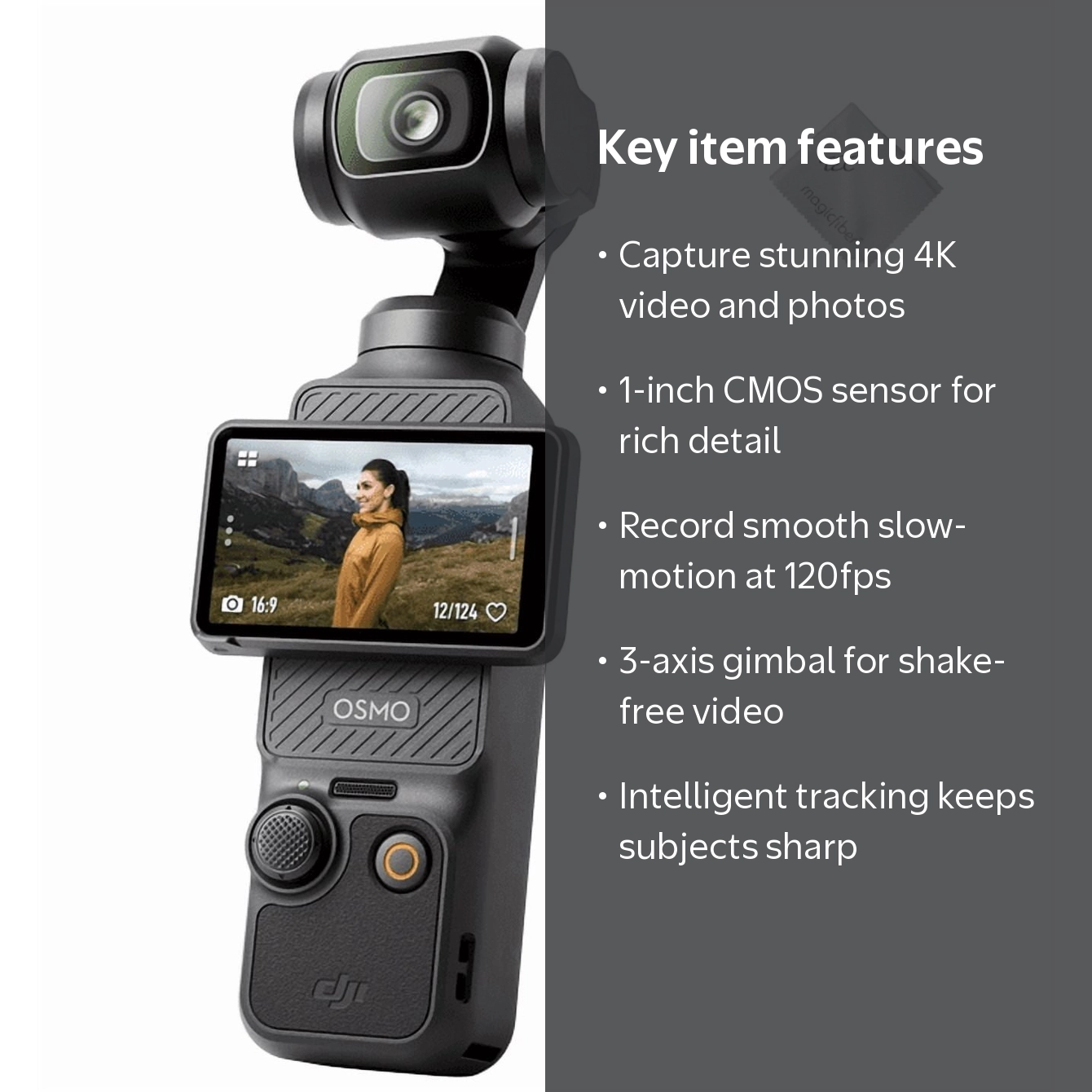 NEW TEC DJI Osmo Pocket 3 4K Action Camcorder with 1-Inch CMOS, 3