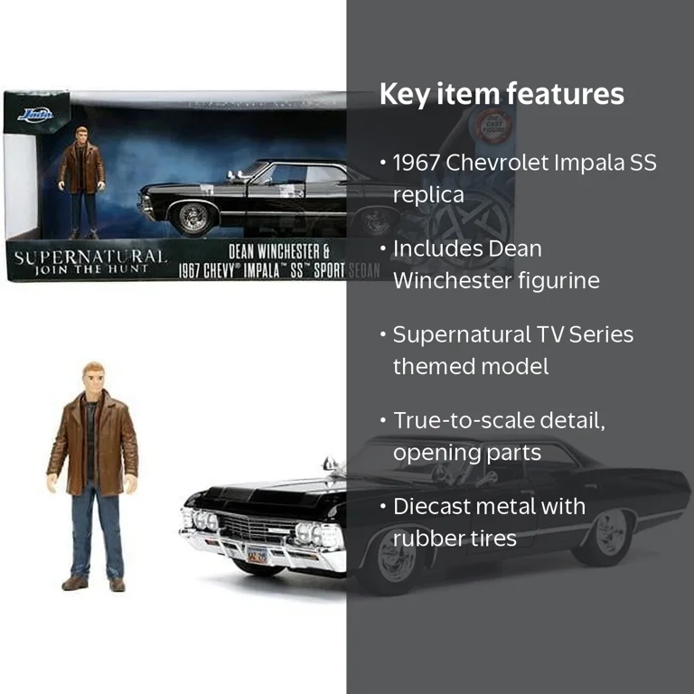 Jada 1/24 Scale 1967 Chevrolet Impala SS Supernatural Diecast