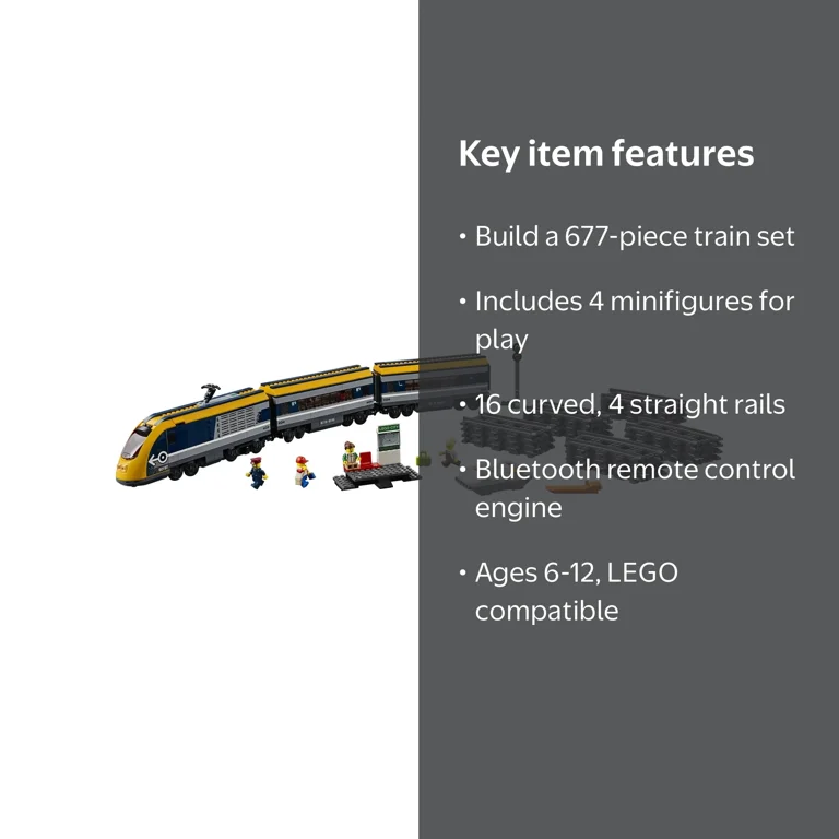 LEGO City Passenger Train 60197 Set with Tracks - Walmart.com
