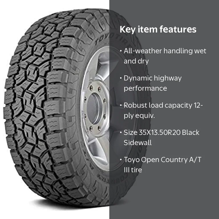 Toyo Open Country A/T III Tires 35X13.50R20 F/12PLY BSW