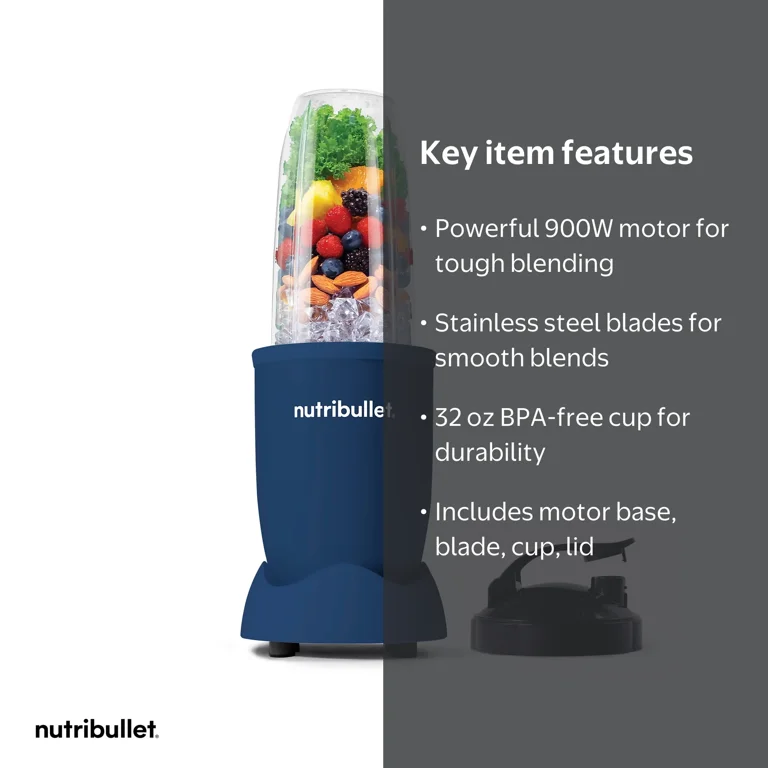Free Shipping! NutriBullet Pro Single Serve Blender Indigo, 900