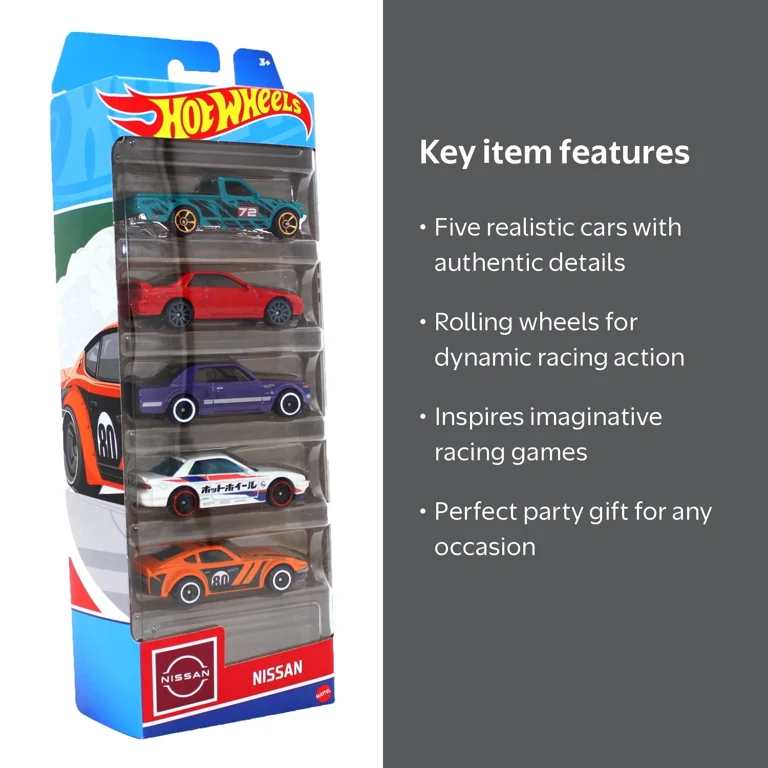 Hot Wheels 5 Pack, Nissan - Walmart.com