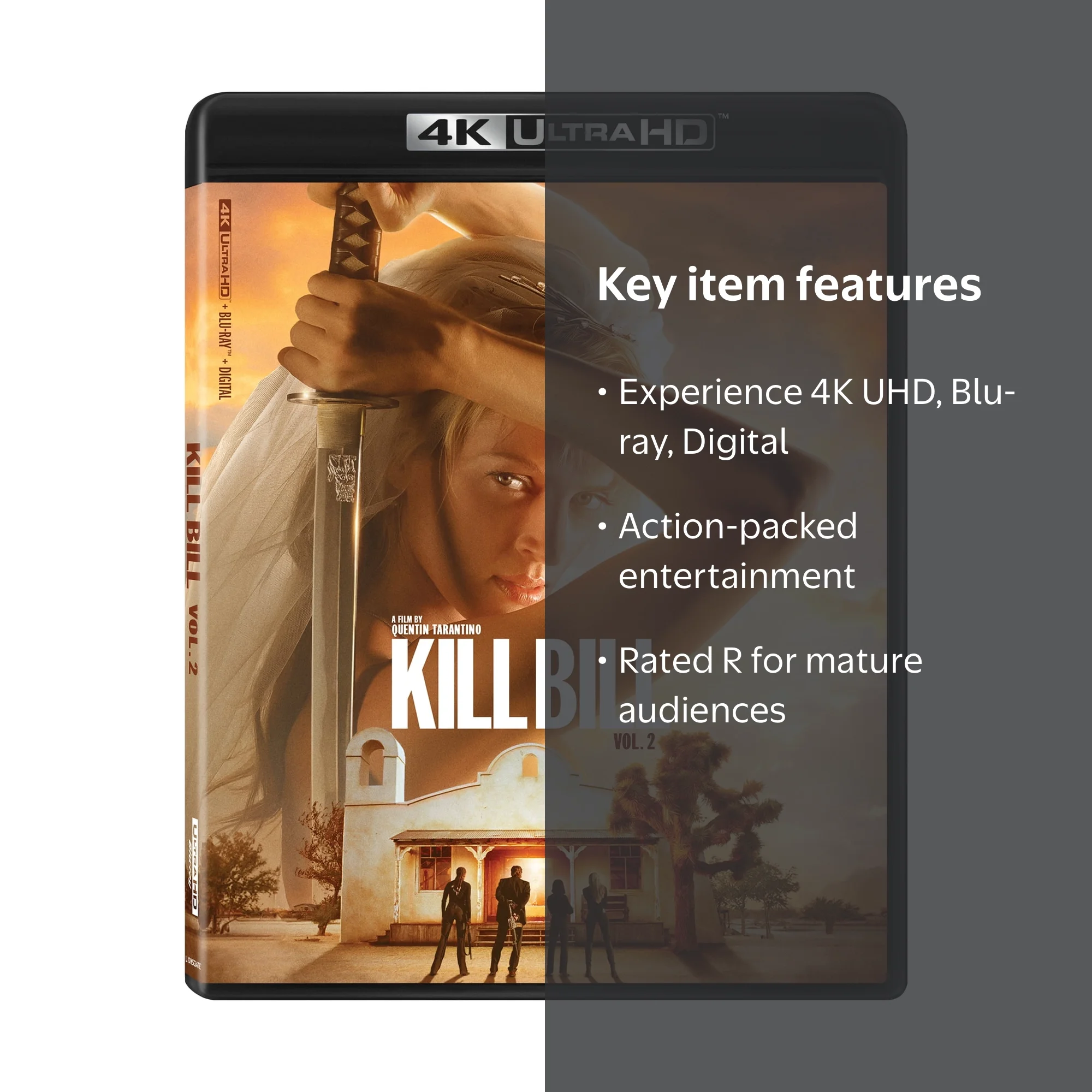 Lionsgate Kill Bill Vol 2 4K UHD + Blu-ray + Digital, Rated R