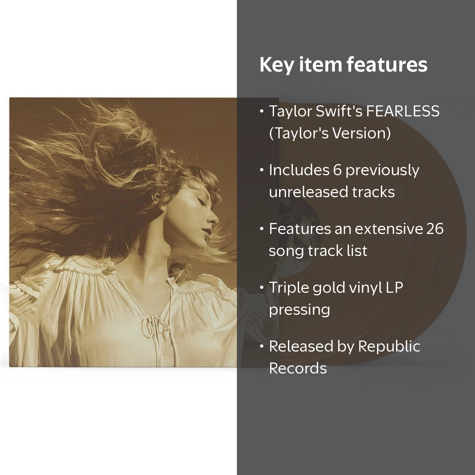 Taylor Swift - Fearless (Taylor's Version) Triple Gold Vinyl LP