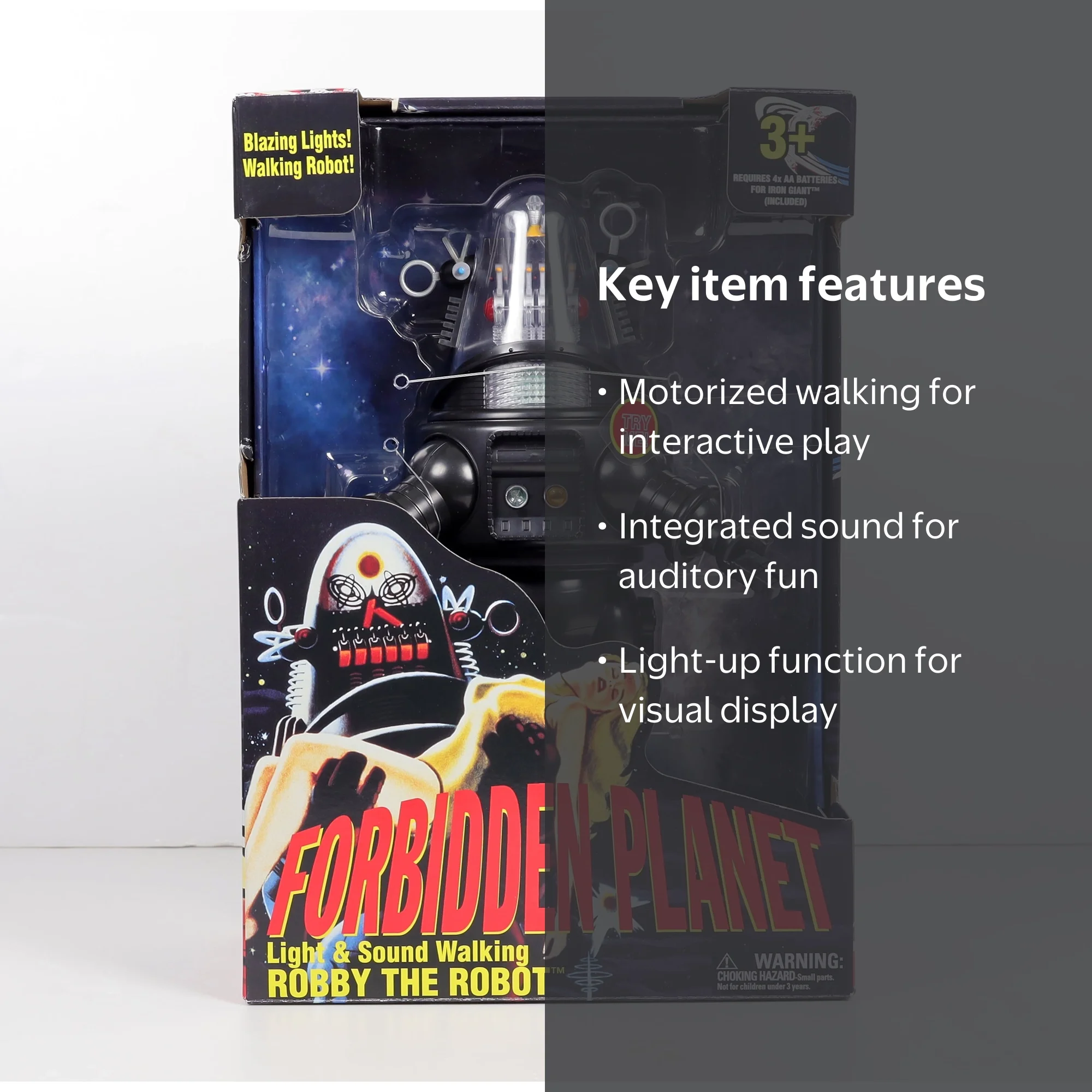 Warner Bros. Vintage Robby The Robot Action Figure Toy - Light