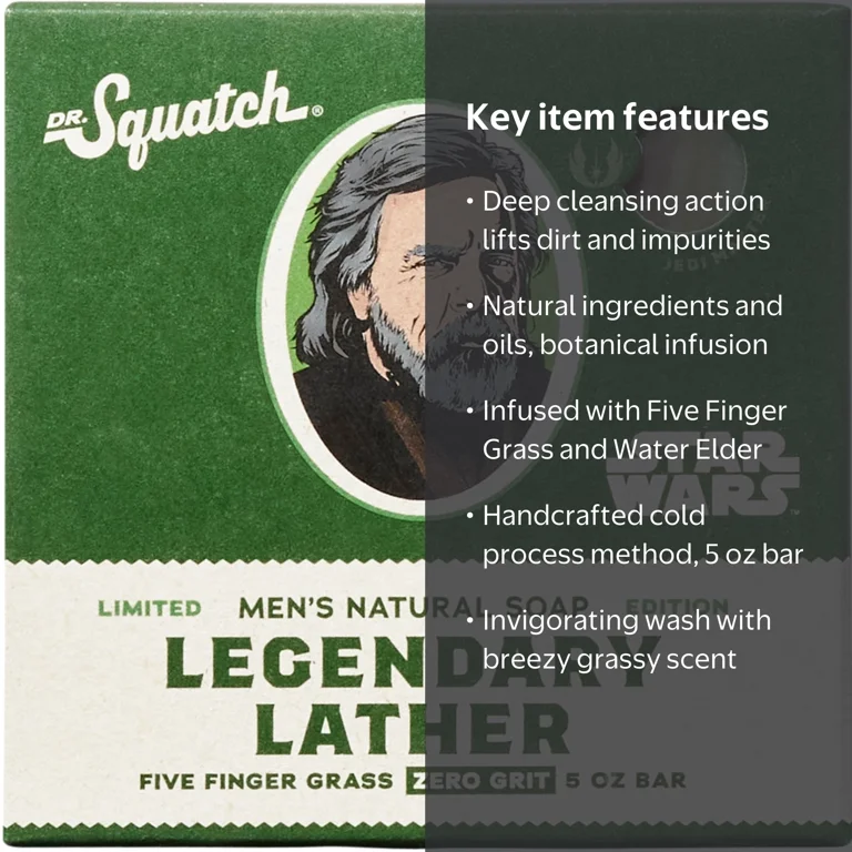 Dr. Squatch Legendary Lather Star Wars Natural Bar Soap for Men, 5