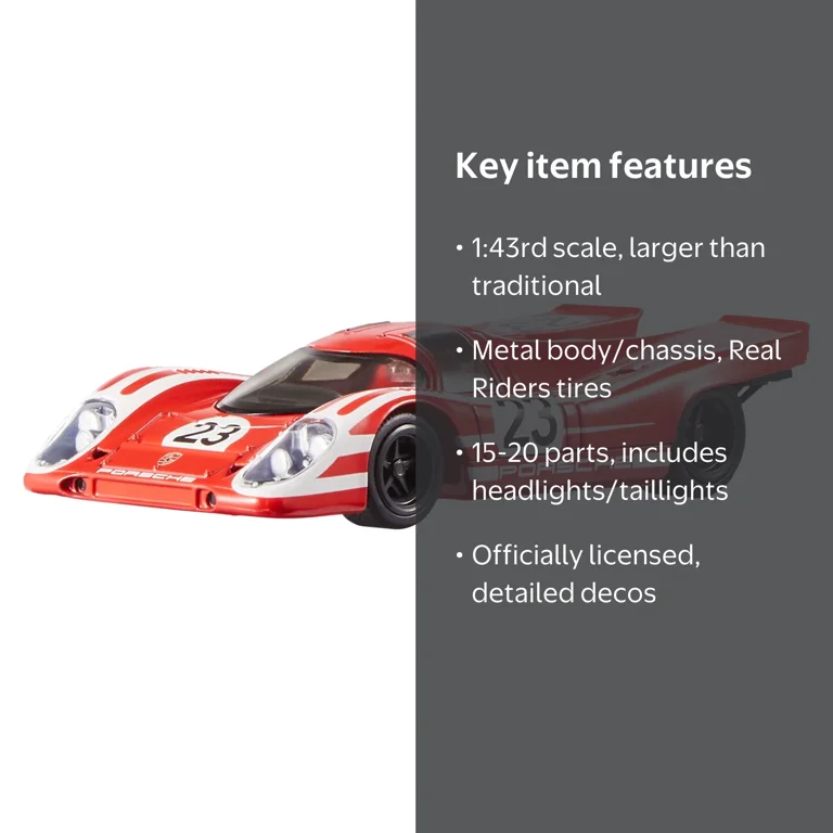 Hot Wheels Premium 1:43rd Scale Collectible Car, Gift for