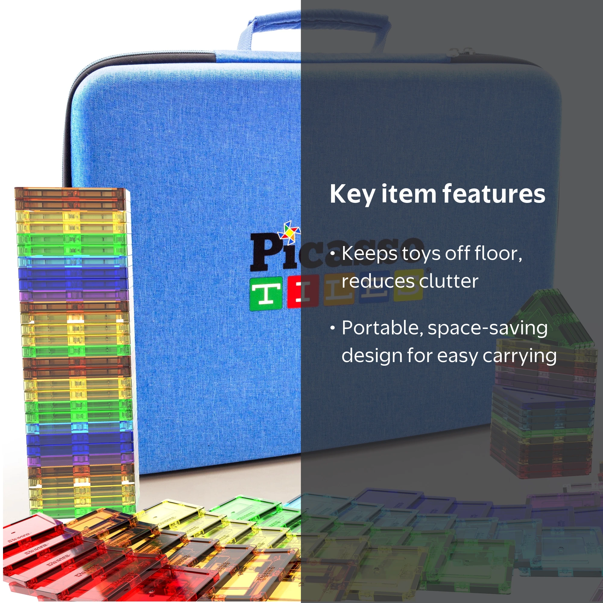 PicassoTiles Toy Carry Case Storage Box Organizer Portable Travel