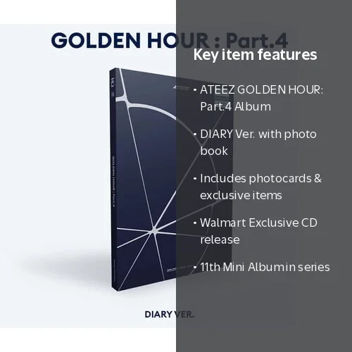 Ateez - GOLDEN HOUR: Part.4 - DIARY Ver. (Walmart Exclusive