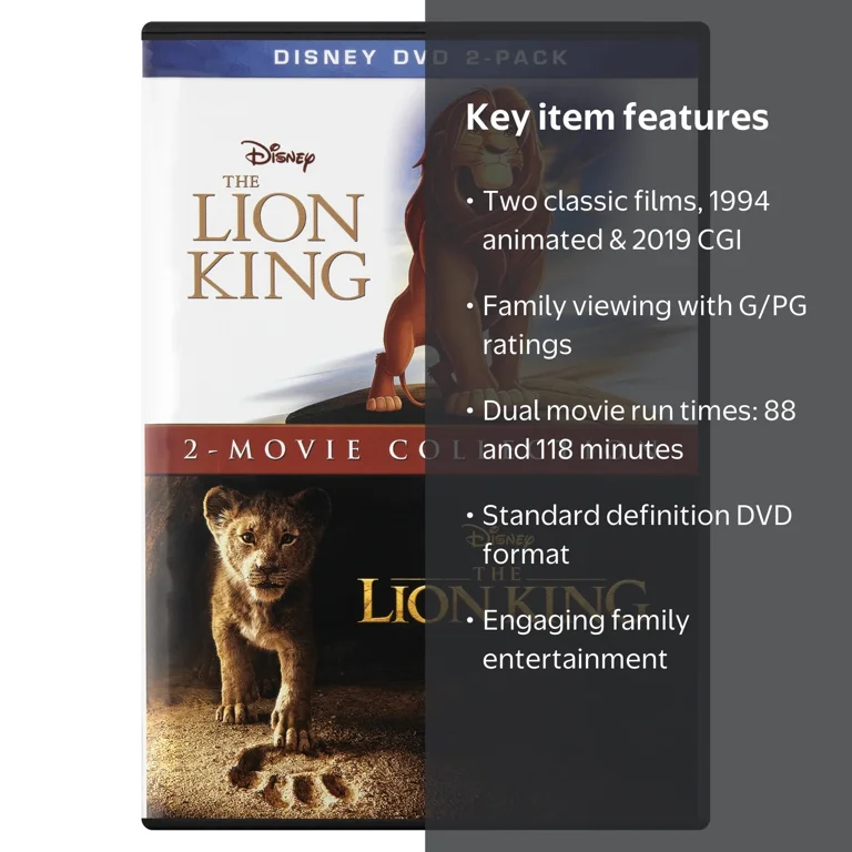 Disney's The Lion King: 2-Movie Set (1994 & 2019) - Kids & Family