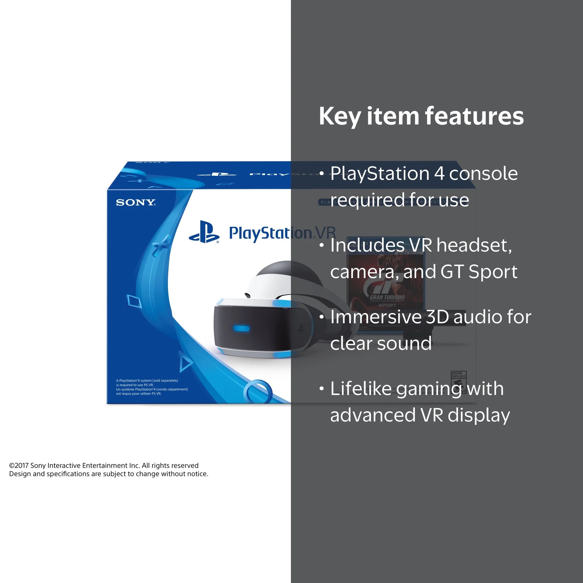 Sony PlayStation VR Bundle: Virtual Reality Headset, Gran Turismo